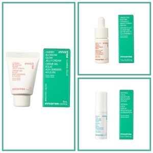 Cherry Blossom Glow Jelly, Green Tea Enzyme Serum & Retinol Cica Moisturizer